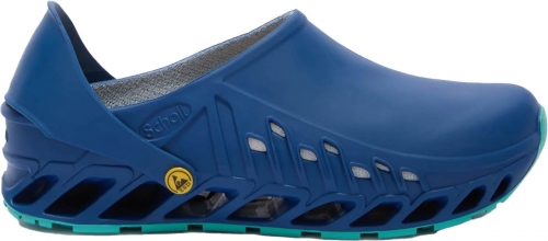 Saboti de lucru autoclavabili Evoflex, emerald/navy blue, Scholl